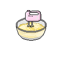 a hand mixer whisking a bowl